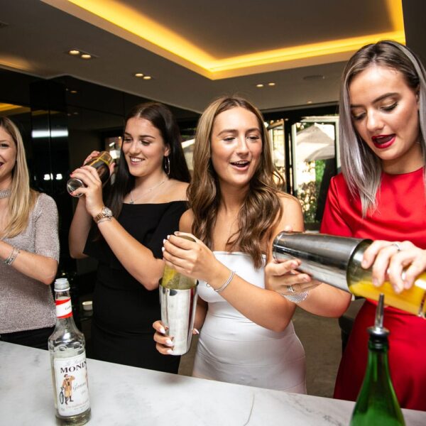 People Preparing Drinks at Hen Party