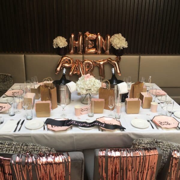 Table Set for Hen Party at One Warwick Park