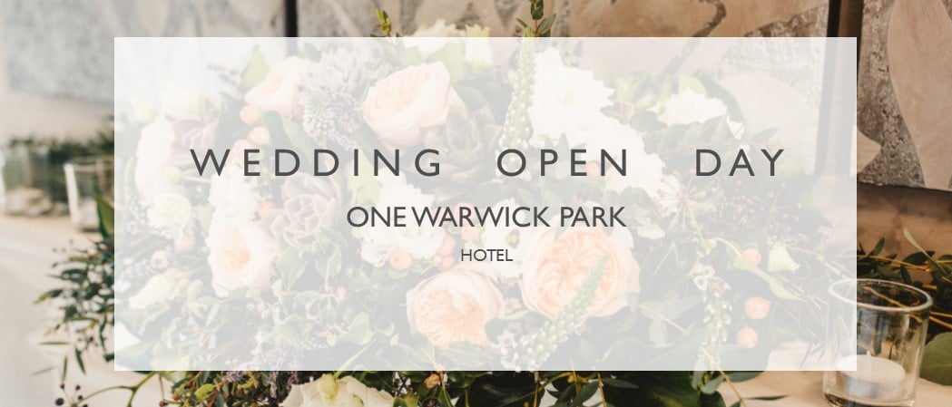 Plan your perfect wedding with One Warwick Park Hotel