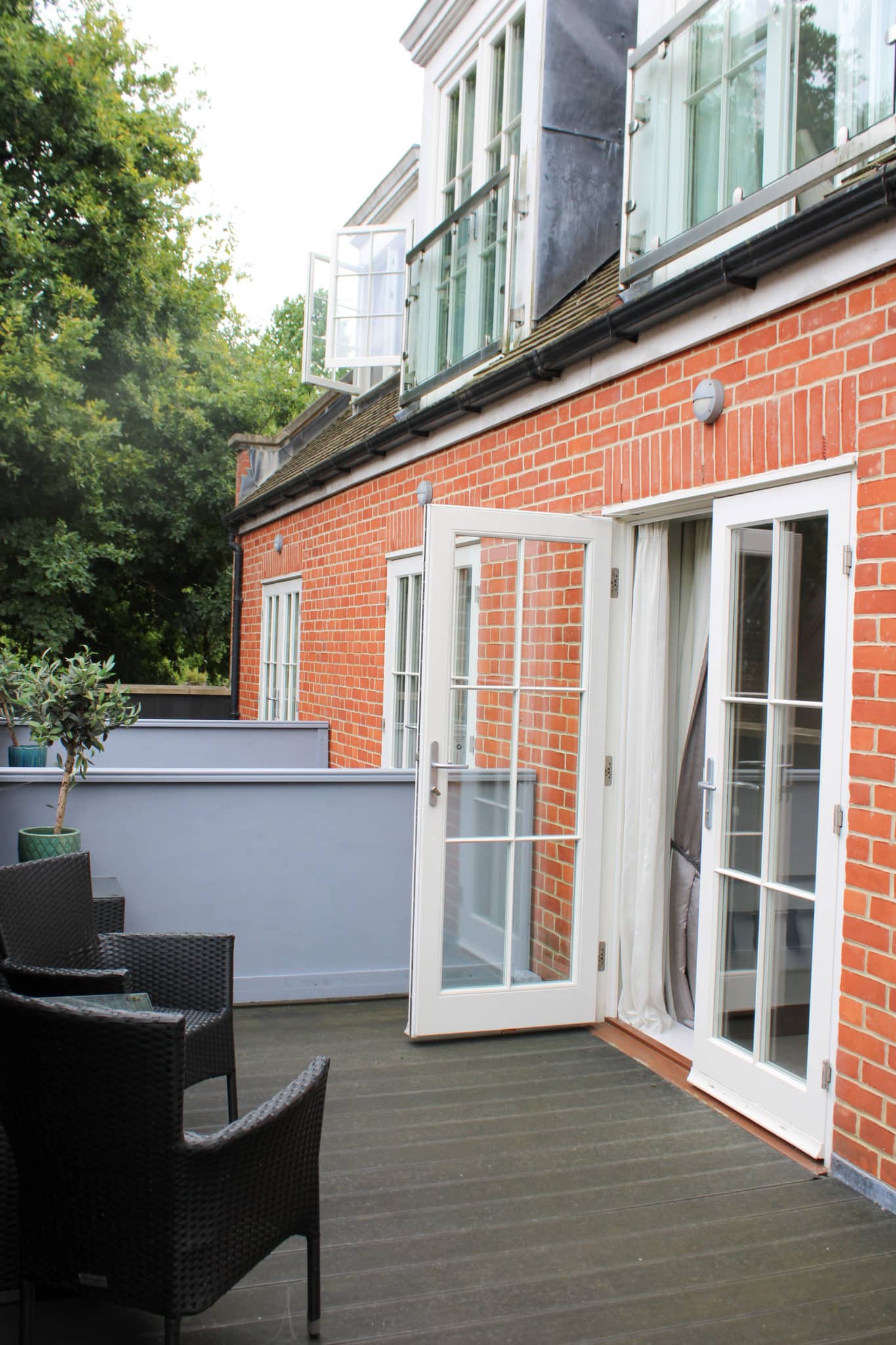 Private Balcony with chairs