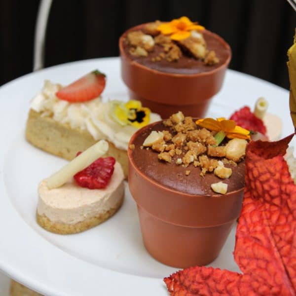 Chocolate mousse and pastries