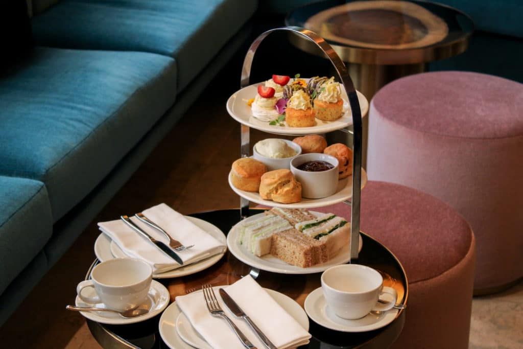 Afternoon tea served in the bar lounge area
