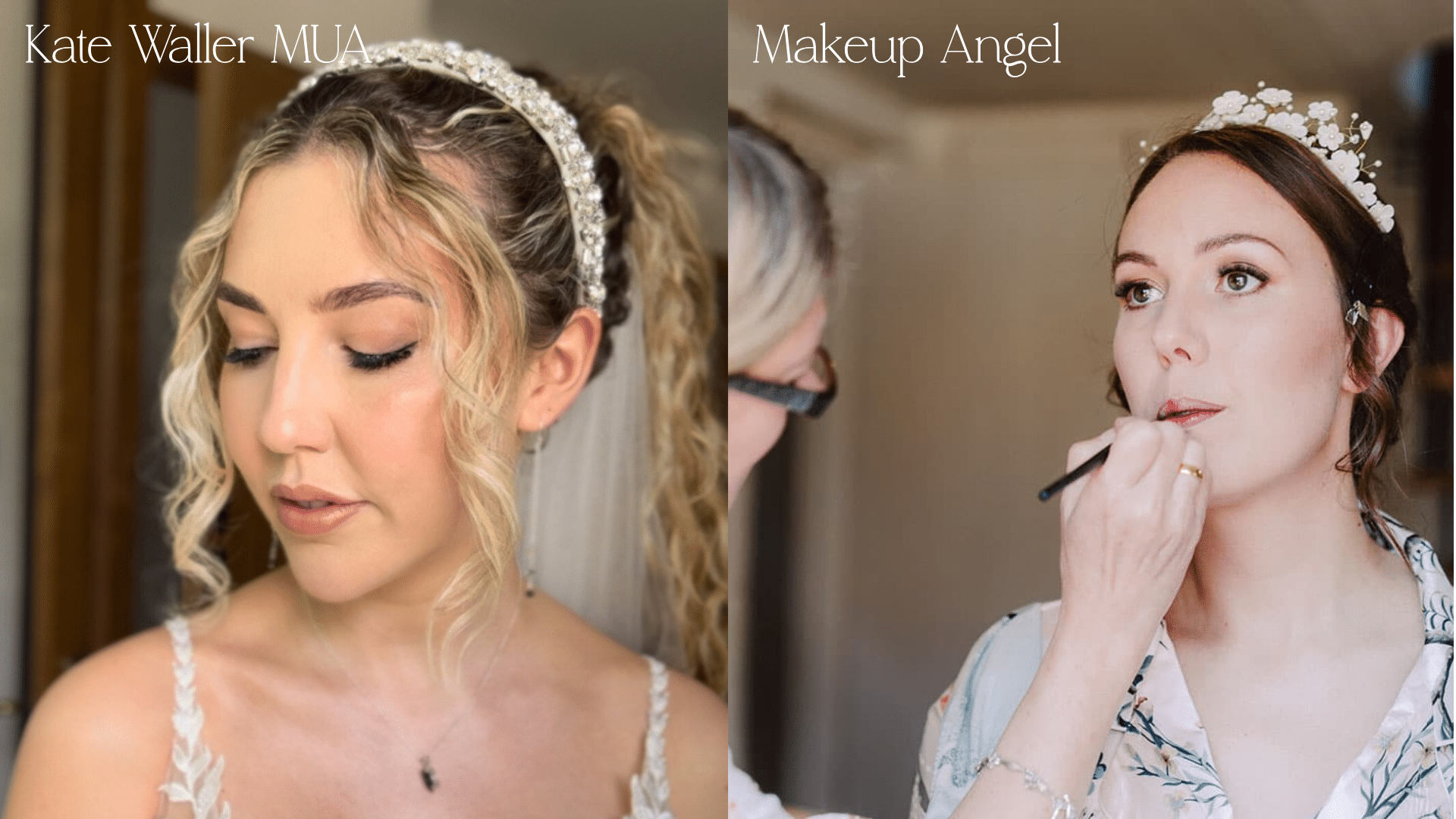 a photo of two women getting bridal makeup done at One Warwick park