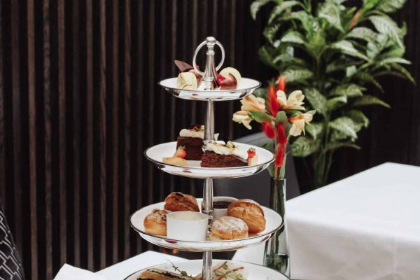 Afternoon tea with snacks